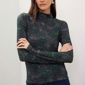 Scotch & Soda Green and Black Long Sleeve Top